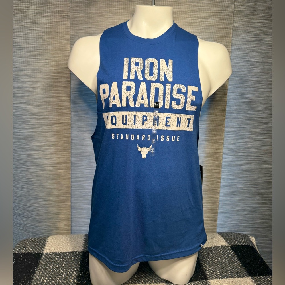 Under Armour Project Rock Tank Top Blue Men’s